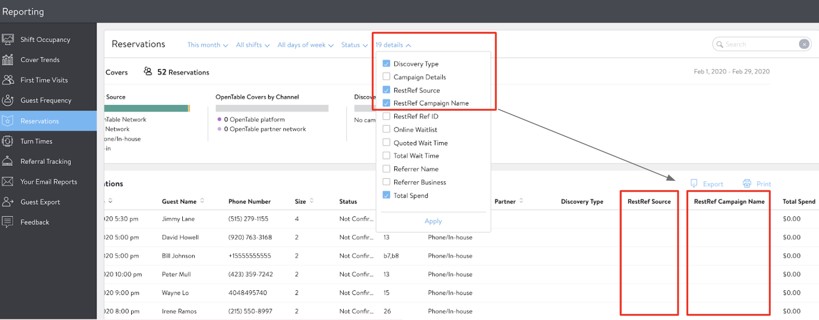Track marketing performance and measure reservation ROI