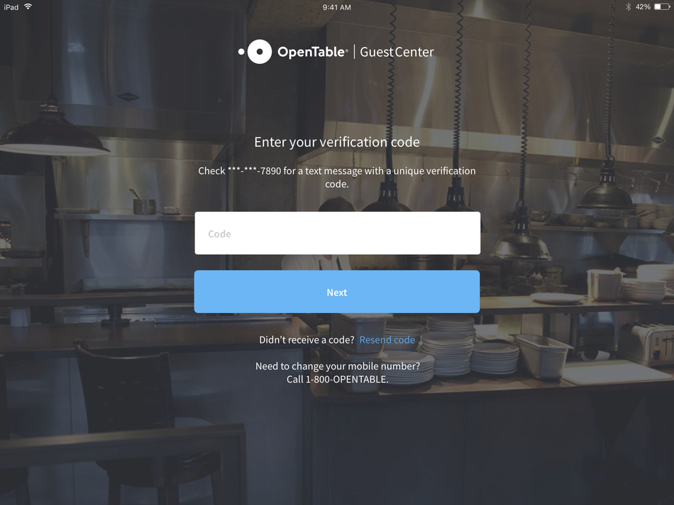 Add two-factor authentication to OpenTable for Restaurant logins